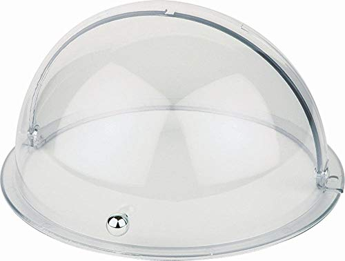 APS 18380 Transparente runde Rolltophaube Ø 50 x 26 cm, leichtgänging auf- und zuklappbar, verchromter Griff, Made in Germany