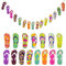 HOWAF Hawaii Party deko, 15 bunten Flip Flops Girlande Hawaii Banner für Hawaii Tropische Sommer Geburtstag Deko Garten Luau Tiki Beach Party deko