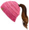 C.C Beanie-Mütze für Erwachsene, gerippt, Konfetti-Strickmütze (MB-33), Bubblegumpink Ombre, Einheitsgröße