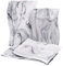 MALACASA, Serie Flora, 4 tlg. Set Marmor Porzellan 13,25&11 Zoll Flacher Teller Speiseteller Essteller Kuchenteller Dessertteller Eckig Rechteckig Servierplatte