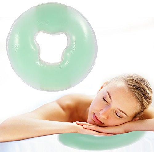gelkissen kopfkissen, Weiches Silikonkissen, Spa Schönheitssalon Massage Kopfkissen, Overlay Gesichts Relax Kopf Wiegen Kissenpolster, geeignet für das Bett des Schönheitssalons oder zu Hause(Grün)
