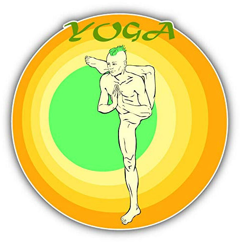 10cm! Klebe-Folie Wetterfest Made-IN-Germany Yoga Asana Emblem G2584 UV&Waschanlagenfest Auto-Aufkleber Sticker Decal
