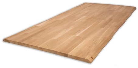 LUMBERLAND Tischplatte Eiche Massiv Baumkante (80 x 160 cm, Eiche, naturbelassen)