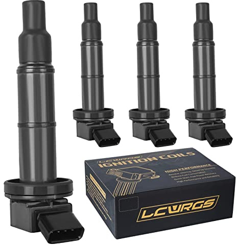 4PCS Ignition Coils for 2002 2003 2004 2005 2006 2007 2008 2009 2.4L Toyota Camry Matrix RAV4 Solara Highlander Scion TC xB Lexus HS250h 2.4 Coil Packs OE# UF333 C1330 90919-02244