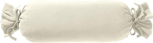 Erwin Müller Nackenrollenbezug Nürnberg Doppel-Jersey, wollweiß Größe 40x15 cm Ø - strapazierfest, besonders formtreu, mit Bindeband