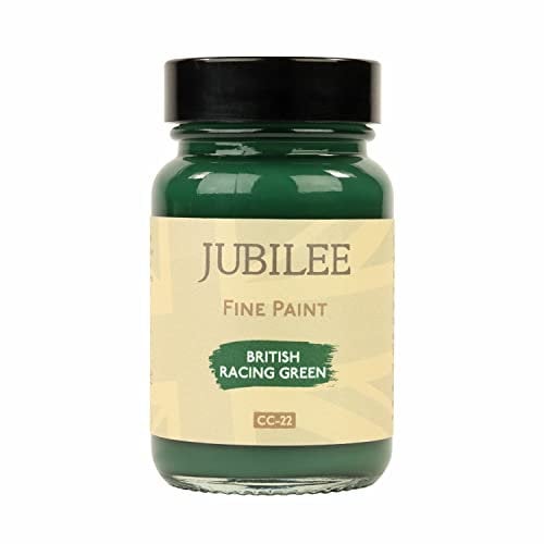 Guild Lane Jubilee Furniture Paint - British Racing Green Multi-Surface Paint for Wood, Metal, Glass & More - Outdoor & Indoor Use - Soft Sheen Finish - No Primer Needed - 60ml