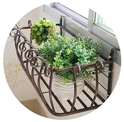 Vasi e accessori per piante Portafiori Per Balcone Da Giardino Esterno Scaffale Multifunzionale Ringhiera In Ferro Battuto Porta Fioriera Supporto Per Piante Sospese Fioriera Per Vasi Di Fiori Scaffal