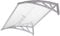 Blisswood Front Door Canopy Outdoor Awning Shelter 120 x 80 cm Window Rain Roof Cover With Polycarbonate Roofing Sheets Porch Shade Patio UV Protection Back Door Porch Canopies