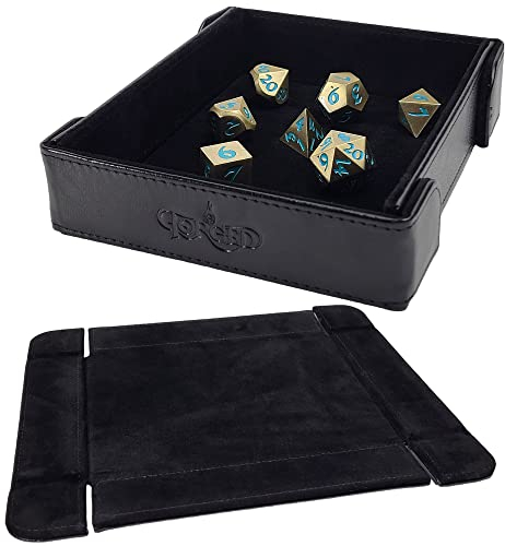 Forged Dice Co. Magnetisches, faltbares Würfeltablett, 15,2 cm, tragbar, zusammenklappbar, zur Verwendung als DND-Würfeltablett, D&D-Würfeltablett oder Würfelspiel, leises Rollen aus Metall, flach