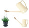 2 Litre Watering Can Long Spout Plastic Detachable Sprinkler Plant Watering Pot Lightweight Water Sprayer Watering Bottle for Indoor Outdoor Garden House Flower Bonsai Plant (Beige)
