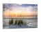 DEQORI Glas-Magnettafel | 90x60 cm groß | Motiv Sonnenuntergang am Strand | Memo-Board aus Glas | Magnetboard inkl. Magnete, Stift & Tuch für Küche & Büro | Tafel magnetisch & beschreibbar