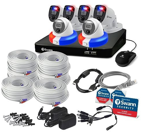Swann 8 Channel 2TB DVR Recorder with 4K Enforcer Bullet Cameras & 2 x Enforcer Dome Cameras, SWDVK-856804RL2DE
