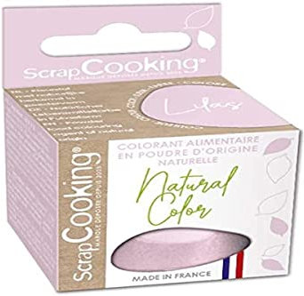 Colorant en poudre d'origine naturelle Lilas 10g - Colorant Pâtisserie Cuisine Gateaux Biscuits Glaces Violet mauve pale pastel