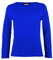 Girls Plain Tops Long Sleeve Basic Stretch Round Neck T-Shirt School Tee Top Royal Blue 11-12 Years