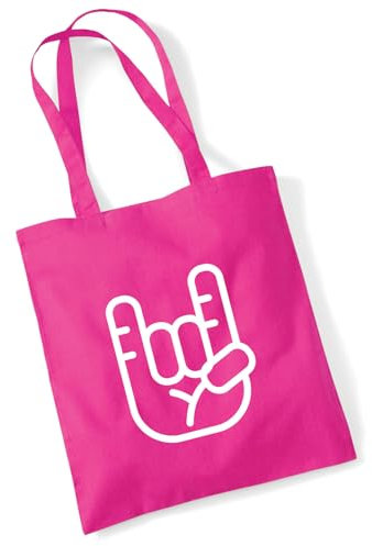 Huuraa Shopper French fries fork Gift jute bag Fuchsia 10 liters cotton French fries fork Accessory