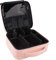 ANBOWEI Reise Kosmetiktasche Portable Rosa Make-up Tasche, Professionelle Schminktasche, Kosmetiktasche mit Fächern, Make-up Travel Bag Kosmetika Aufbewahrung mit Make-up-Pinsel Halter