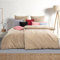 Soifox Winter Flanell bettwäsche 135 x 200 4teilig - Sandy Beige Flauschige und warme Cashmere Touch Bettbezug 2er Set + Kissenbezug 2er Set 80x80 cm mit Reißverschluss