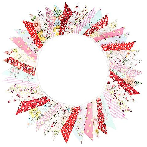 Bunting Flags Festival Triangle Flags Outdoor Bunting Banner Vintage Cotton Dreieck Flagge Für Innen- Und Outdoor -partydekoration