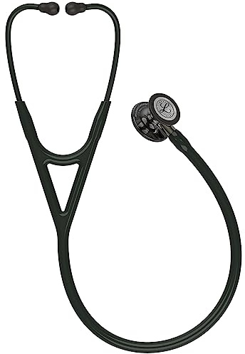 3M Littmann Cardiology IV Stethoskop mit Gratis Gravur und Penlight (Schwarz/Smoke Edition/High Polish/Champagne Stem)