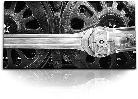 Paul Sinus Kunstdruck Bilder 120x60cm Alte Eisenbahn Metall Schwarz Weiß Fotografie
