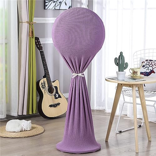 Treer Fan Dust Cover, Dustproof Electric Fan Cover Washable All Inclusive Fan Cover Moisture-Proof Protective Cover for Standing Round Floor Fans (one size,Purple)