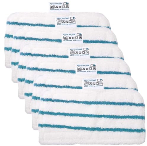 FINEVERNEK Almohadillas de Limpieza Lavables, Almohadillas de Microfibra Lavables de Repuesto, Almohadillas de Microfibra para Mopas de Vapor Black & Decker (Pack de 6)