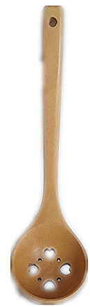 OUSIKA Filtri for Alimenti Scolapasta in Legno con Manico Lungo Termoisolante, Cucchiaio for Coppa dell'Olio Schiumarola