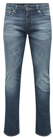 ONLY & SONS Herren Onsloom DMB 9595 Dcc DNM Noos Slim-fit Jeans, Dark Medium Blue Denim, 28W / 32L EU
