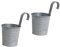 DIKACA 2st Alter Blumeneimer Aus Blech Geländer-pflanzenhalter Hängender Blumenkorb Metall Trockene Blumenvase Pflanztöpfe Für Zimmerpflanzen Wandbehang Veranda Mauer Hängende Eisen