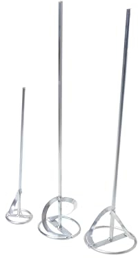 Aqbau® Farbrührer Rührer für Farbe Wendelrührer Rührstab Rührkorb Set 3 Stück Durchmesser 100 mm 80mm 55mm Stahl Verzinkt
