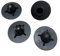 Lot de 4 embouts de protection pour pieds de chaise pliants en caoutchouc noir 16 mm