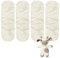 YINVA Chenille Wolle zum Häkeln 400g(4pcs×100g) Chenille Wolle Flauschige Wolle Velvet Weiche Plüschwolle Häkelwolle für Anfänger Dicke Wolle Zum Stricken-Milchweiß