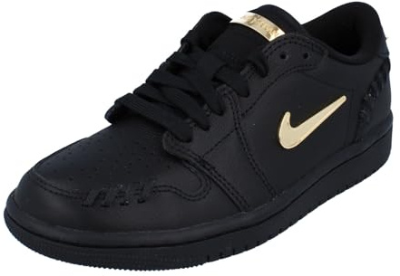 Damen Air Jordan 1 Low Method of Make 'Gym Red/Metallic Gold' (FN5032 607), Schwarz Metallic Gold 007, 7.5