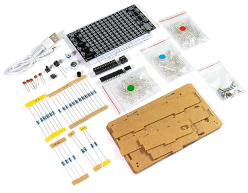 PRATYAHARA LED Music Spectrum DIY Kit Electronics Music Voice Control Multicolor Spectrum Soldering Project DIY Kit with Shell Easy Install Easy to Use