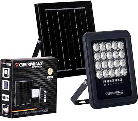GERMINA DER ELECTRIKER PROYECTOR LED GEMINI DE 50W CON PANEL SOLAR
