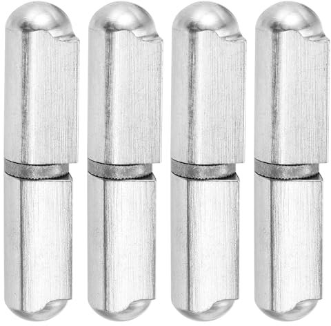 QUARKZMAN Bisagras de Barril para Soldar 4 Piezas 1-1/2 Largo 25/64 Diámetro - Bisagras Redondas Desmontables de Cuerpo Soldable Acero Inoxidable 304 para de Remolque Pasador de 13/64