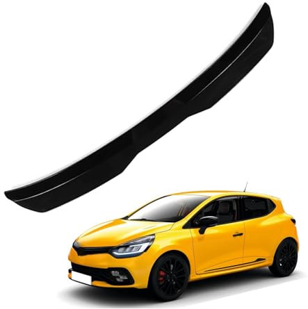 KizmiQ Alerón Trasero,para REN-Ault Clio 4 IV 2012 2013 2014 2015 2016 2017 2018 2019 2019 Hatchback ABS Carrocería Techo Trasero Spoiler Styling Maletero Coche Spoiler Accesorios,A/Black