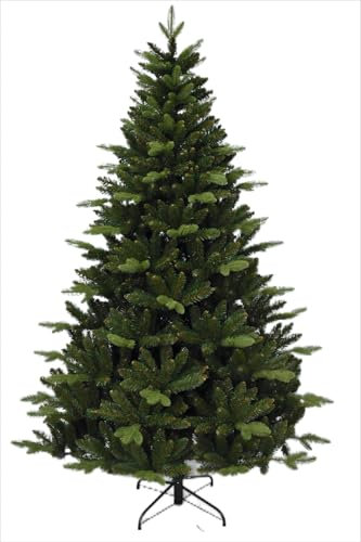 Solagua Árbol de Navidad Artificial Automontable Abeto Extra Relleno de Doble Hojas Combinadas 150-210cm Abies C/Soporte Metálico (Verde, 150cm)