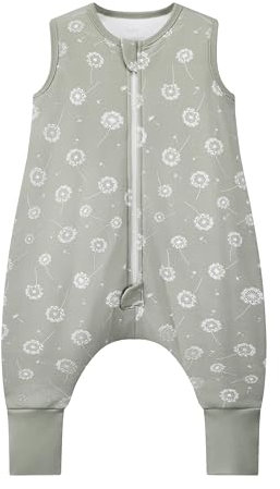 Owlivia 2.0 TOG Baby Schlafsack aus 100% Bio-Baumwolle mit Füßen - Ganzjähriger Komfort für Ihr Kleinkind, 2.0 TOG Dandelion 80 cm (2 Jahre)