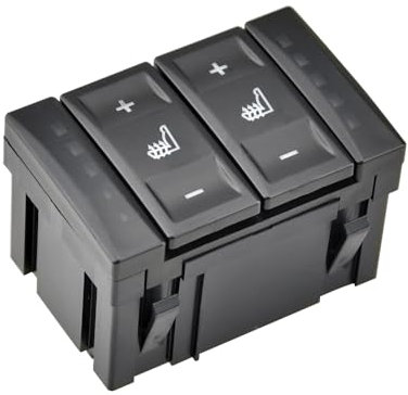 MKptopia Pulsante di riscaldamento del sedile Pulsante di controllo dell'interruttore Compatibile con For-d S-MAX Ga-laxy MK 3 Mon-deo MK 4 6M2T-19K314-AC-Nero