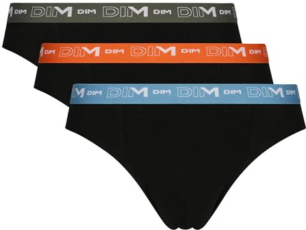 DIM Men's Briefs Set of 3 | Cotton Stretch Comfort | Optimal Support | Label Free