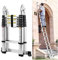 Outdoor Ladder,Ladders，Telescopic Ladder,Multi-Purpose DIY Aluminum Alloy Portable Folding Extendable Extension Multi-Purpose Ladders,6.23Ft/3.8M=1.9M+1.9M,6.23Ft/3.8M=1.9M+1.9M