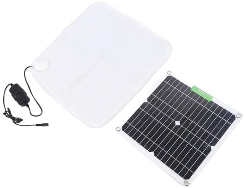 XUMIUZIY Pet Heating Pad for Dogs and Cats, 12V 50W Electric Heating Blanket with Solar Panel, Rapid & Uniform Heating, Portable Heated Dog Bed Mats with Battery Box, for Home Car Outdoor