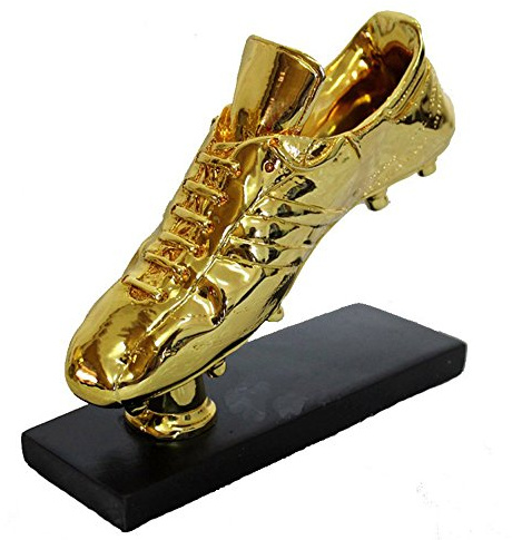 IZHIUTP Replica della Scarpa d'oro da 18 carati, Trofeo del miglior Giocatore, Souvenir da Collezione for Tifosi, Altezza 28 cm