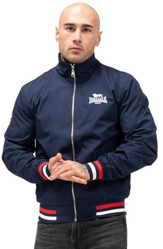 Lonsdale Newdigate Veste Demi-Saison, Bleu Marine/Blanc/Rouge, M Homme