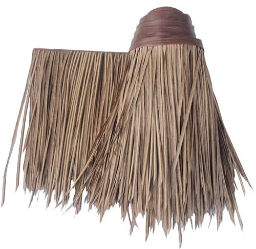 YZRXD Künstliche Mexikanische Palmen Strohläufer Rollen Feuerdicht, 50cm Breite HDPE Palmdach Paneele Tiki Bar Stab Strohläufer Dachplatten, Tropische Dekorationen(Size:0.5x3m/1.6x10ft,Color:Brown)
