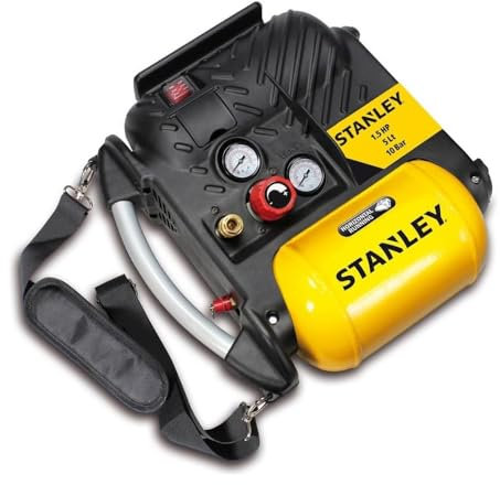 Compresseur DN200/10/5 - Compresseur à Air 10 Bar - 5L - 180L/Min - Compresseur à Air Portatif avec Poignée et Sangle de Transport et kit accessoires