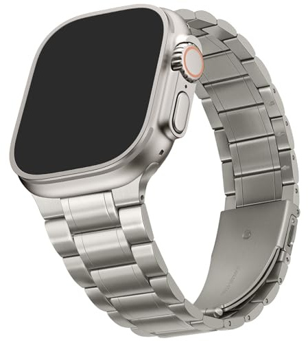 HITZEE Cinturino Compatibile con Cinturino Apple Watch 49/46/45/44/42/41/40/38mm, Cinturini in Acciaio Inossidabile per Donna Uomo Compatibile con iWatch Ultra 3-1 SE3 Serie 11 10 9 8 7 6 5 4