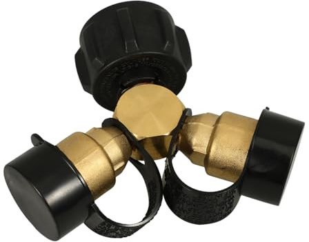FONDOTIN Gas Adapter Y verteiler für Tankanschluss Sicherer Lpg Verteiler für Grill Campingkocher Flamme Kompatibel mit Gasgrill und Outdoor Geräten