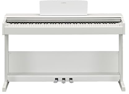 YAMAHA ARIUS YDP-105WH Digital Piano – Pianoforte Digitale da Casa per Principianti e Hobbisti, Design Classico ed Elegante, Suonabilità Autentica di un Pianoforte Acustico, Bianco